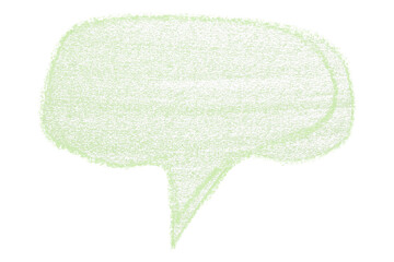 Separate green speech bubble on transparent background