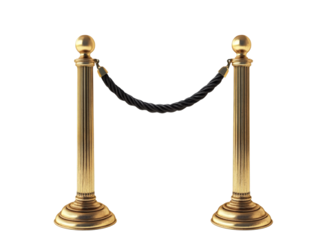  Stanchions isolated on transparent background