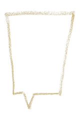 Separate light brown speech bubbles on transparent background.