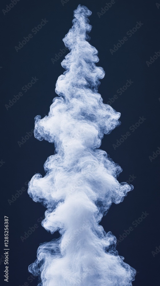 Aufkleber aesthetic light art for digital interfaces vertical smoke trail patterns on dark canvas - artful flu