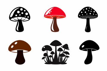 mushroom vector-silhouette illustration (1) 