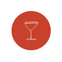 Wine glass icon vector