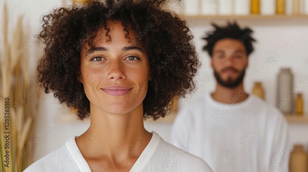 Poster Futuristic Wellness Hub Biohacking Supplements and Smart Health Devices in Minimalist White Space - Cutting-Edge Health Solutions for Modern Consumers