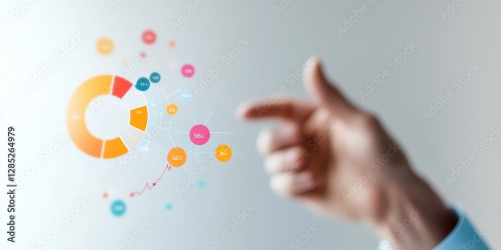 Poster Sleek Interactive Data Dashboard Digital Analytical Graphs on Minimalist Background for Business Intelligence and Performance Metrics in Modern Corporate Strategy