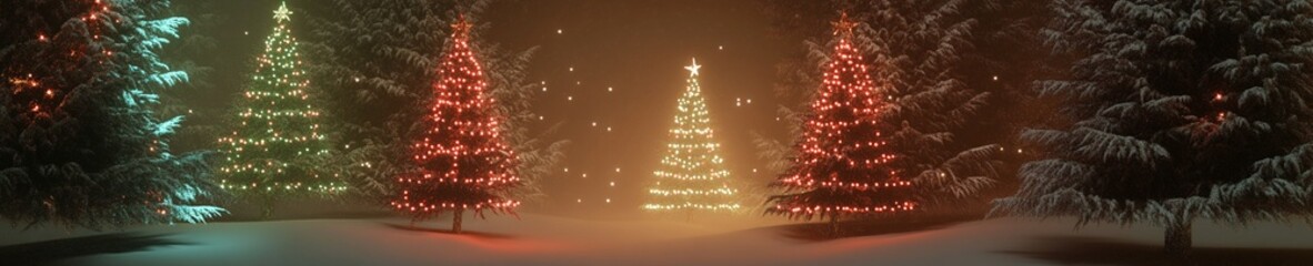Discover the Enchantment of a Dreamy Winter Wonderland: A Magical Forest Adorned with Glowing Christmas Trees, Frosty Delights, and a Warm Festive Glow That Captivates the Holiday Spirit