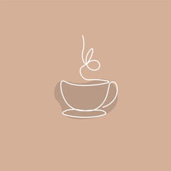 cup of tea line art