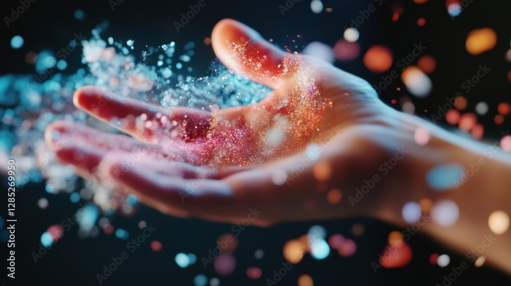 Poster Holographic Gesture Interface with Floating Elements Dynamic Digital Workspace for Future Communication and Innovation in Tech-Driven Industries