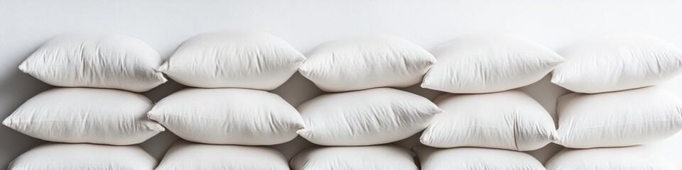 Minimalist Sandbag Wall Installation Textured White Stack for Modern Flood Defense and Emergency Preparedness - Urban Safety Solutions for Environmental Protection