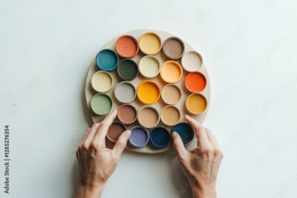 Poster Minimalist Color Trends Circular Gradient Swatch Display for Design Inspiration in Creative Marketing and Aesthetic Branding - Illuminated Modern Palette Exploration