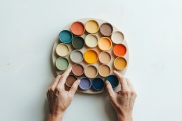 Minimalist Color Trends Circular Gradient Swatch Display for Design Inspiration in Creative Marketing and Aesthetic Branding - Illuminated Modern Palette Exploration
