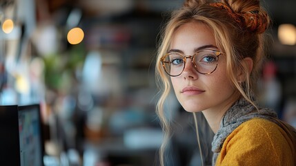 A graphic designer creating a digital art project, showcasing their skills and innovative design process on a powerful computer.