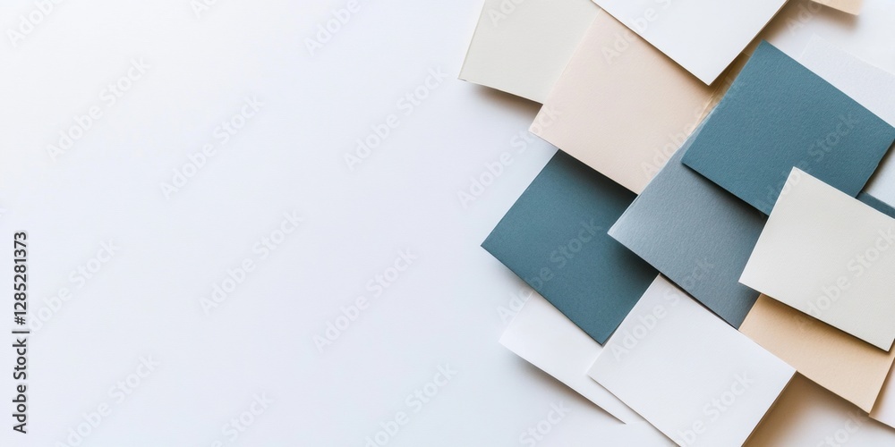 Aufkleber Minimalist Business Layout Textured Paper Stack for Expense Documentation - Material Design Aesthetic in Financial Management Solutions for Modern Offices