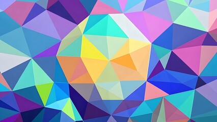 Fototapeta premium Low Poly Designs: Craft backgrounds using low poly art, featuring faceted geometric shapes in a spectrum of colors to create a modern, three-dimensional effect.