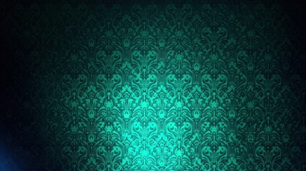 Teal Damask Wall Spotlight Background Texture