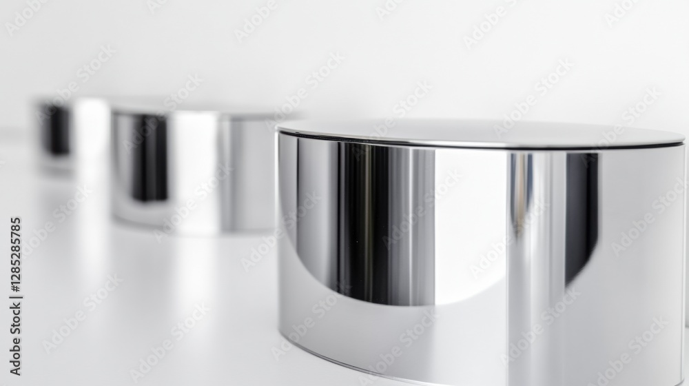 Aufkleber futuristic healthcare design sleek chrome structures in high-tech medical spaces - enhancing patient