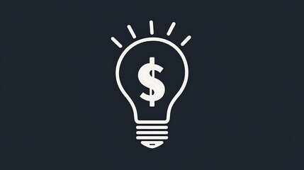 Light bulb icon with dollar sign symbolizing money-saving innovation and smart financial management

