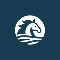 Minimalist horse logo