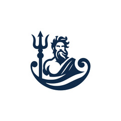 Poseidon god logo © Fajarhidayah11