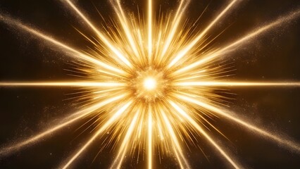 Naklejka premium Radiant Gold Explosion, a Powerful Abstract Background