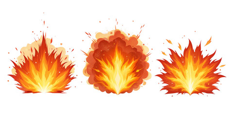 Naklejka premium Fiery Force: Capturing the Power of Explosive Moments 