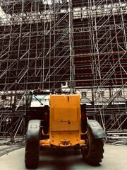 construction site with crane