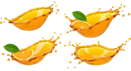 orange fruit splash
