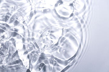Clear Water Surface with Waves and Bubbles Creating a Calming Effect