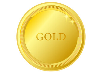 きらきら輝く金メダルのイラスト