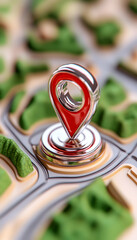 Red map pin location city navigation travel