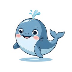 Naklejka premium Baby whale cartoon