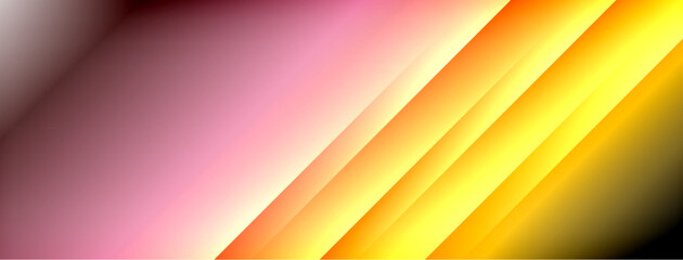 Colorful gradient with lines made of shadow and light. Creative background