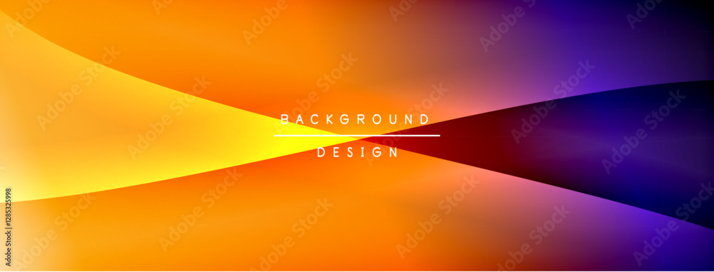 Poster Bright rainbow style color gradient with curve round shape line background. Vector Illustration For Wallpaper, Banner, Illustration, landing page
