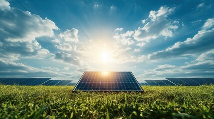 Solar-powered tablets showcasing business dashboards, innovative analytics, eco-friendly technology enhancing financial strategies