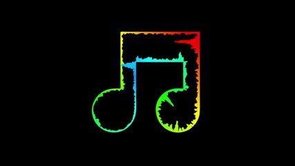 Waveform Audio Spectrum Equalizer Animation. Sound Wave Animated In Black Background. rgb sound wave moving animation with dark background