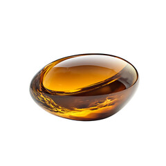 Smooth Tigers Eye Stone with Golden Brown and Red Liquid Filled Glass Ball Isolated on Transparent Background