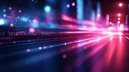 A vibrant, futuristic design featuring a glitch effect, symbolizing the blend of technology and chaos, representing the rapid evolution of digital spaces and modern aesthetics