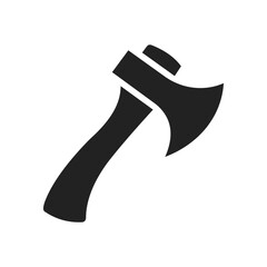 Simple Black Axe Silhouette and axe icon, axe, hatchet, ax, equipment, woodcutter