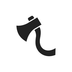 Simple Black Axe Silhouette and axe icon, axe, hatchet, ax, equipment, woodcutter
