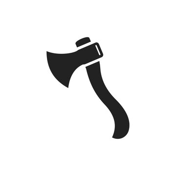 black axe icon on white background clip art preview