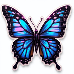 Y2K Chrome Butterfly Laptop Skin Holographic Trendy Aesthetic

