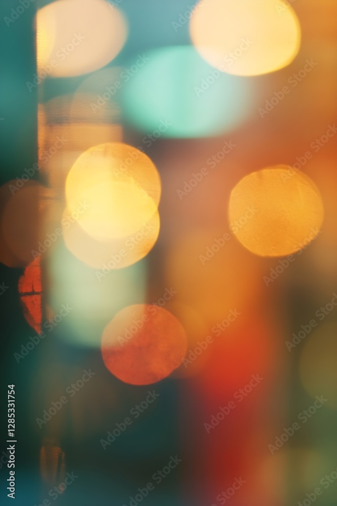 Poster Softly Blurred Lights Creating a Warm and Inviting Bokeh Effect : Generative AI