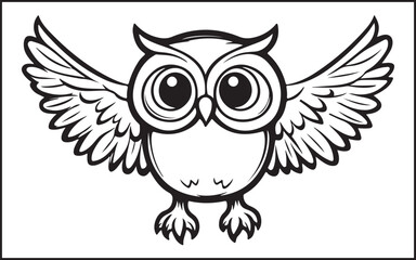 Obraz premium owl on white background