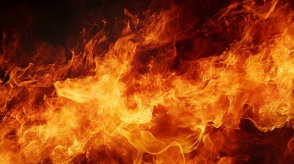 Obraz premium a fire with flames and black background
