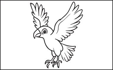 Obraz premium vector illustration of a bird