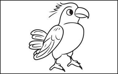 Naklejka premium vector illustration of a parrot