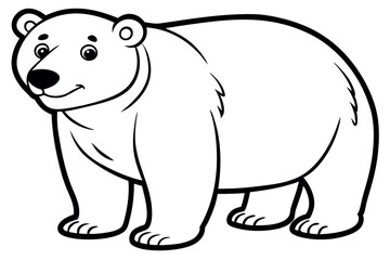 Fototapeta premium Bear Polar Icon Fat Teddy Vector Pet Cartoon Character Logo Symbol Illustration Clip Art Isolated Design. 