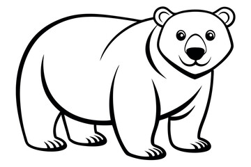 Fototapeta premium Bear Polar Icon Fat Teddy Vector Pet Cartoon Character Logo Symbol Illustration Clip Art Isolated Design. 