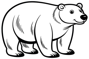 Fototapeta premium Bear Polar Icon Fat Teddy Vector Pet Cartoon Character Logo Symbol Illustration Clip Art Isolated Design. 