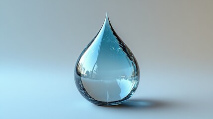 Fototapeta premium A perfect water drop rendered in 3D, ideal for graphic design