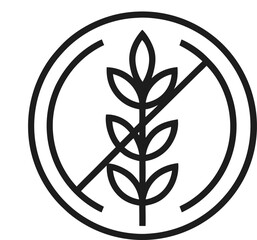 "Gluten-Free Editable Stroke Outline Icon" features a symbol representing gluten-free products, designed with editable stroke outlines. This icon is used for health, dietary, and food-related platform